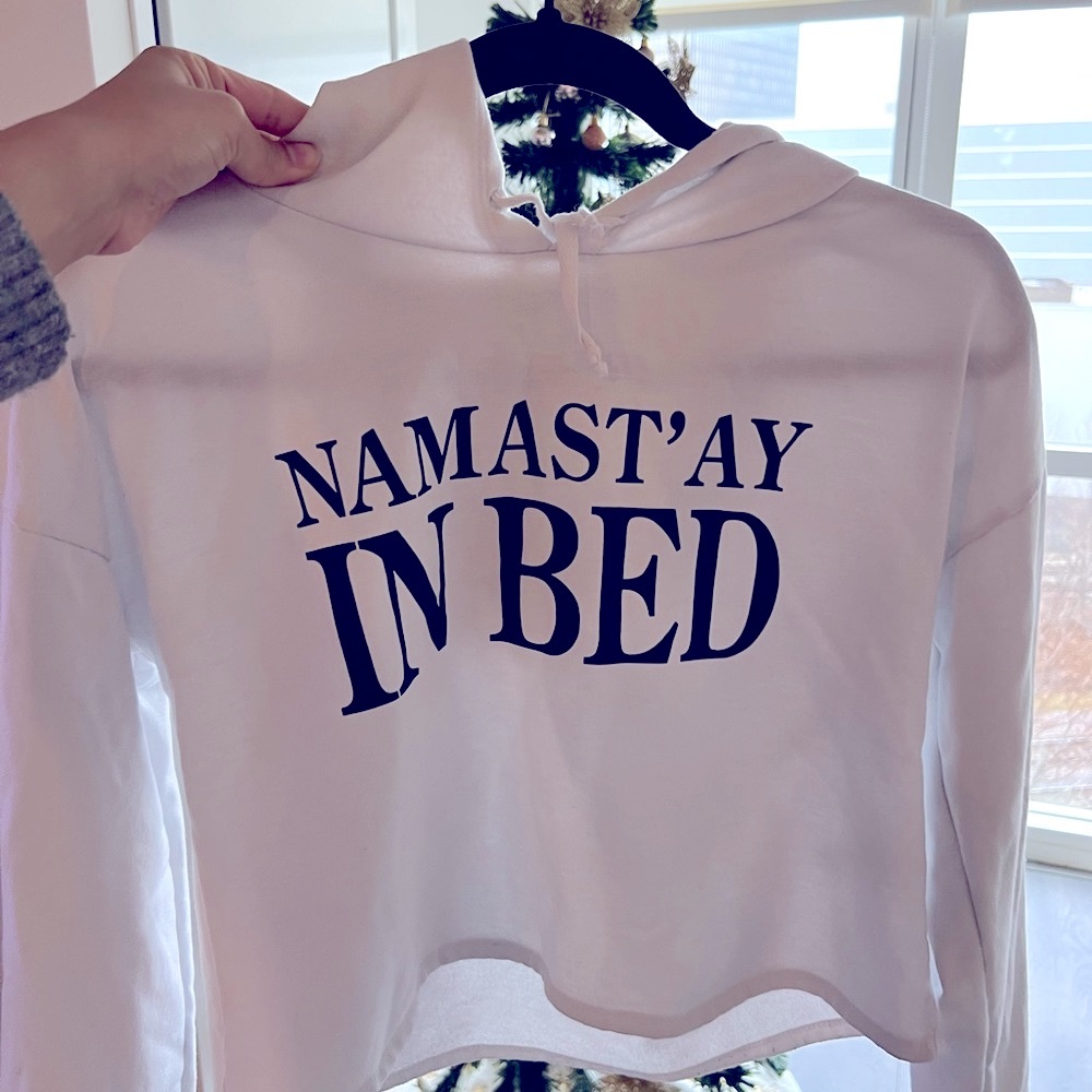 White sweatshirt